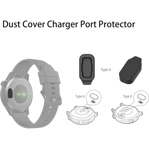Accessories Set for COROS Pace 3, Full Coverage Tempered Glass Screen Protector with Case and Charging Port Cover 2+2+1 Pack 2