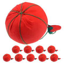 Tomato Pin Cushion 12 Pack, Tomato Shaped Sewing Pin Holder, 5.00 x 5.00 x 4.30 cm, Sewing Accessory