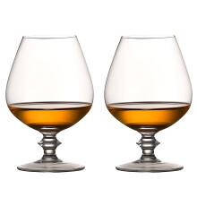 Brandy Snifter Glasses Set of 2, Elegant Crystal Cognac Glasses 13.5oz, Handcrafted Stem Design