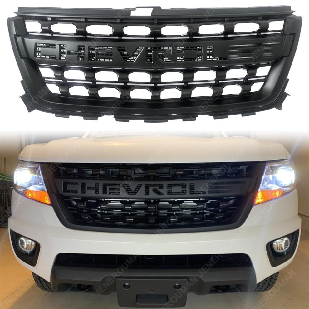 Front Grill Replacement Abs Grille Oem Fit For 20152020 Chevy Colorado With Better Airflow Black 9094768971765