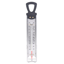 Snoep-/Gelei-/Frituurthermometer, Roestvrij Staal, met Potclipbevestiging en Beknopte Temperatuurgids