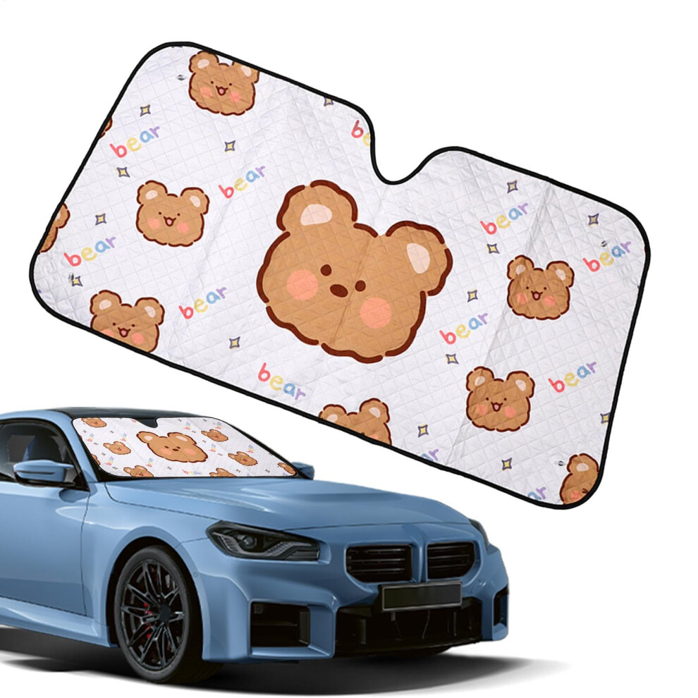 Cartoon Car Windshield Sun Shade With Cute Animal Design, Uv Protection And Aluminum Foil 9199774728782