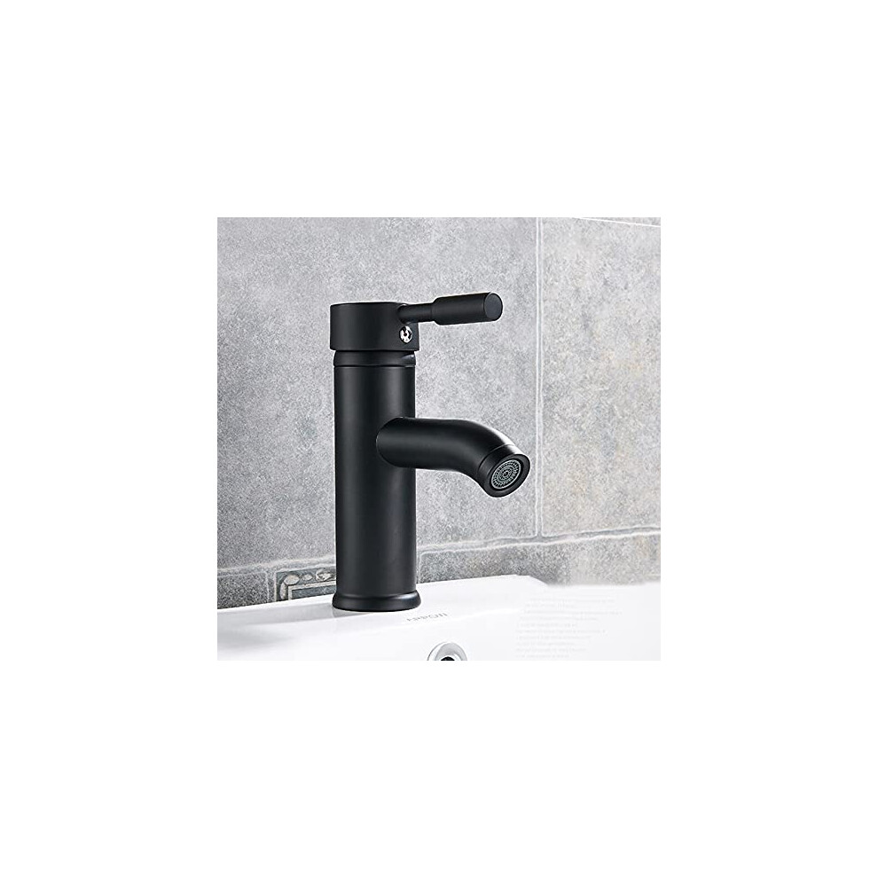 Black Stainless Steel Bathroom Faucet Single Handle Basin Mixer Tap Lead Brass Leak Valve 9094768972717