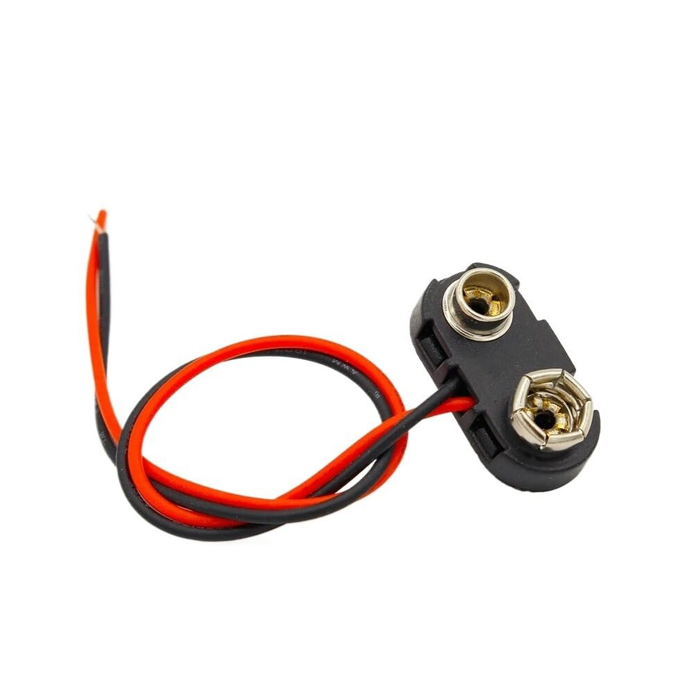 9V Battery Snap Connector Clip Lead Wires Holder 10 Pack For Electronics Projects 9199774729314