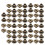 Bronze Book Rivets 30 Pack Flat Knurling for Leather Binding 9.5x4mm 11