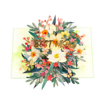Colorful Flower Surprise Card Foldable Greeting Card for