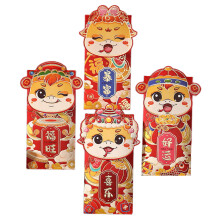 4pcs Luck Money Envelopes for 2025 Year of-Get rich and good lu