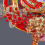 Pendentif de divinités chinoises-Composition florale 5