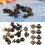 Bronze Book Rivets 30 Pack Flat Knurling for Leather Binding 9.5x4mm 13