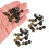 Bronze Book Rivets 30 Pack Flat Knurling for Leather Binding 9.5x4mm 10