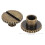 Bronze Book Rivets 30 Pack Flat Knurling for Leather Binding 9.5x4mm 8