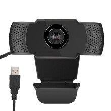 HD-Webcam für Desktop und Laptop, automatische Lichtkorrektur für helle und klare Bilder, integriertes Stereomikrofon für klaren Ton, vielseitig