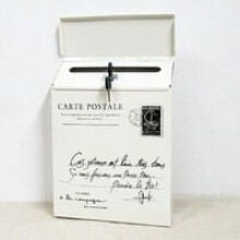 Elegant Suggestion Box, Secure Vibrant Color, Wall Mount Steel Mail Box with Lock and Cover for Professional Environments