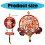 Pendentif de divinités chinoises-Composition florale 4