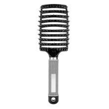 Curved Design Hair Brush For Scalp Health, Premium Boar Bristle Hairbrush With Lightweight Vented Frame For Faster Blow Drying On Thick Hair