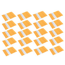 Sacos de Mylar, retangulares, transparentes, com janela, em papel kraft, para embalagens de correspondência, reutilizáveis, com zíper, seguros e