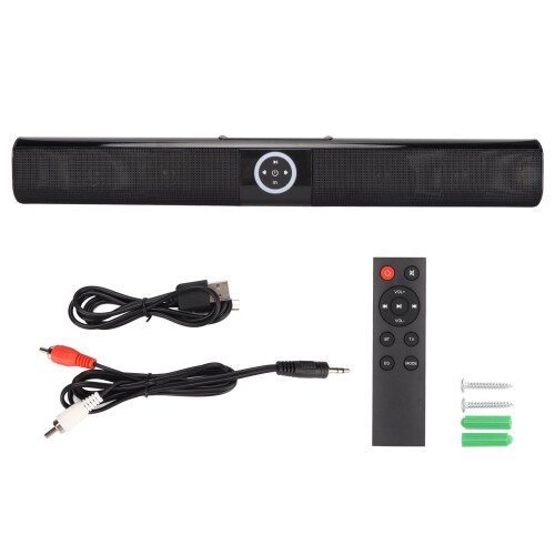 Soundbar wireless per computer, audio nitido e silenzioso, soundbar surround Bluetooth, design elegante e sottile, processore audio DSP integrato.