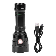 Lanternă tactică reîncărcabilă, camping și drumeții în caz de urgență, LED cu lumeni puternici, lanternă cu fascicul focal cu zoom, aliaj