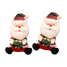 Christmas Santa Plush Toy with Gift Box-Plaid fragrance styl