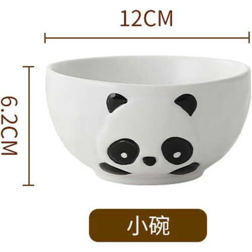 Ceramic Dinnerware Set Cartoon Panda Bowl Microwave Dishwasher Safe Scratch Resistant 1