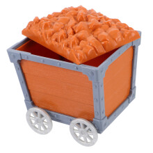 Kids Treasure Chest Toy with Gemstones, Educational Plastic Mining Cart for Boys and Girls