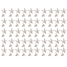 Star Shape Zinc Alloy Rivet Stud Button for Shoes Bags Clothes Silver