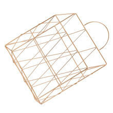 Iron Storage Basket with Handles Large Capacity Wire Organizer for Home Office Kitchen Bathroom