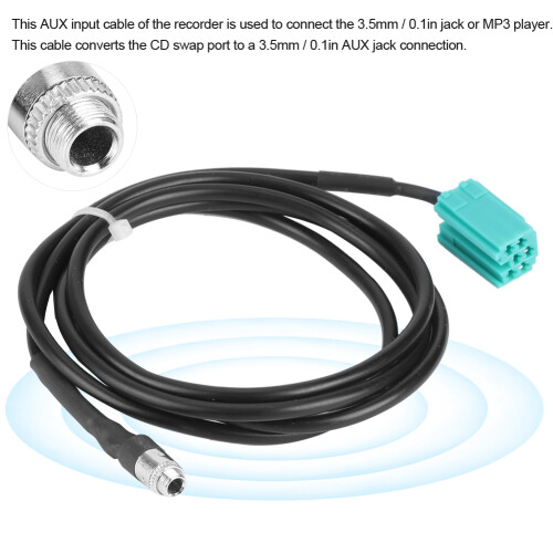 3.5mm Jack AUX Input Cable for Renault Clio Megane Kangoo Espace 2