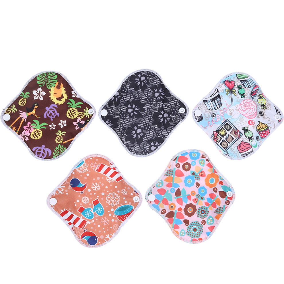 Reusable Waterproof Feminine Pad Bamboo Charcoal Fiber Washable Sanitary Cloth