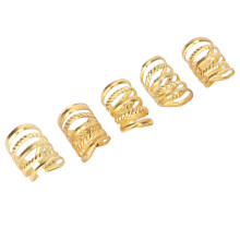 Goldene Metall-Dreadlock-Perlen 5 Stück Retro Haaraccessoires für Hochzeiten & Partys