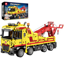 Reobrix Tow Truck Building Blocks 22012, Adult Construction Vehicle Model Kit, Mechanical Rescue Ve