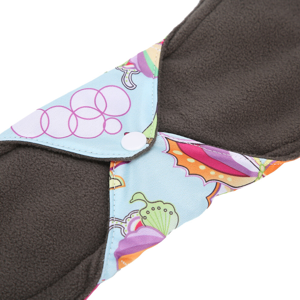 Eco-Friendly Bamboo Charcoal 33cm L Reusable Menstrual Pad Washable