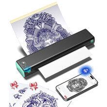 Phomemo Tattoo Stencil Printer, M08F Wireless Thermal Tattoo Printer with 10pcs Transfer Paper, Com