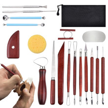 Polymer Clay Tools, Perfect Gift For Diy Handcraft Enthusiasts, Pottery Tool Kit With Modeling Clay Sculpting Tools, Smooth Wooden Handles For A
