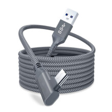 USB 3.0 VR-kabel för Oculus Quest3S3 2-headset, höghastighetsdataöverföring upp till 10 Gbps och snabbladdningskabel med pålitligt stöd, 5