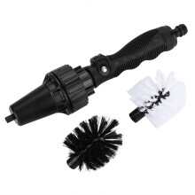 Tire Shine Brush, Eco-Friendly High-Quality Plastic Wheel Cleaning Tool With Water-Driven Rotating Brush, No Electricity Or Batteries Required