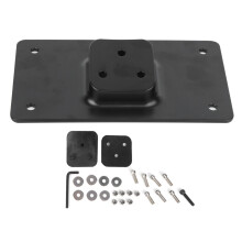 Motorcycle License Plate Mounting Bracket Frame 17.5x10cm Metal Rubber