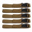 5pcs Khaki PP Braid Cargo Strap Buckle Tie Down Belt 135x2.5cm 2