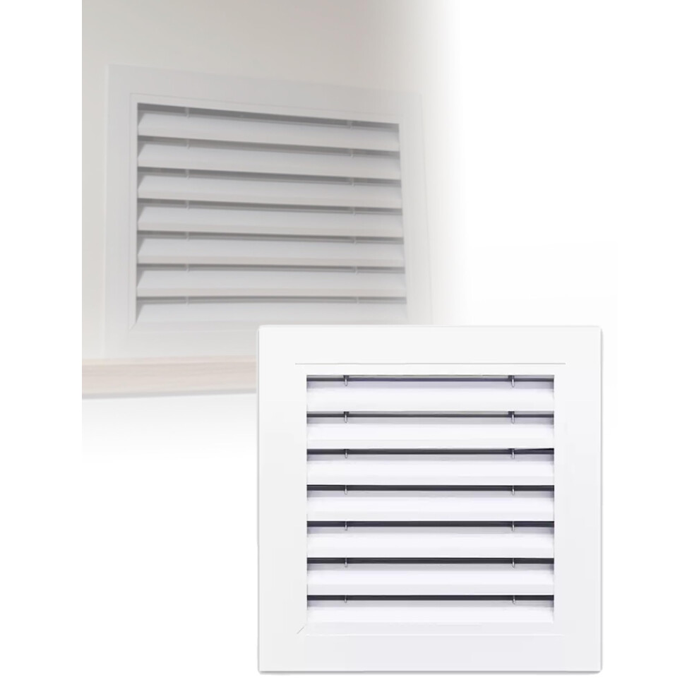 Hvac Vent Grille Aluminum Air Vent Cover 50X30cm Louvered Ceiling Wall Bathroom Kitchen Durable 9187378967751