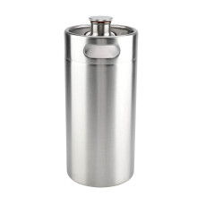 4L Stainless Steel Beer Growler with Airtight Spiral Lid, Durable Keg for Homebrew and Outdoor Use