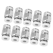 Silver M10 Thread PC4?01 Straight Pneumatic Fittings for 3D Printers