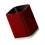 13L Wheeled Trash Bin Large Capacity Quiet Modern-retro red 1