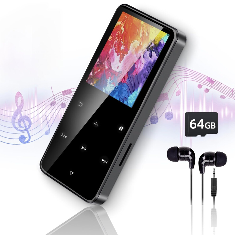 80Gb Mp3 Player With Bluetooth, Hifi Lossless Sound, Hd Speaker, Fm Radio, Voice Recorder, Touch Control 9199774733724