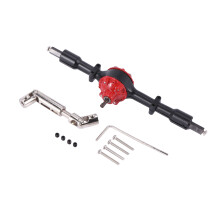 1 Set Metal Rear Bridge Axle with Steel Gear for WPL D12 B14 B24 B16 B36 C14 C24 C34 C44 RC Car Upgrade Parts,Black