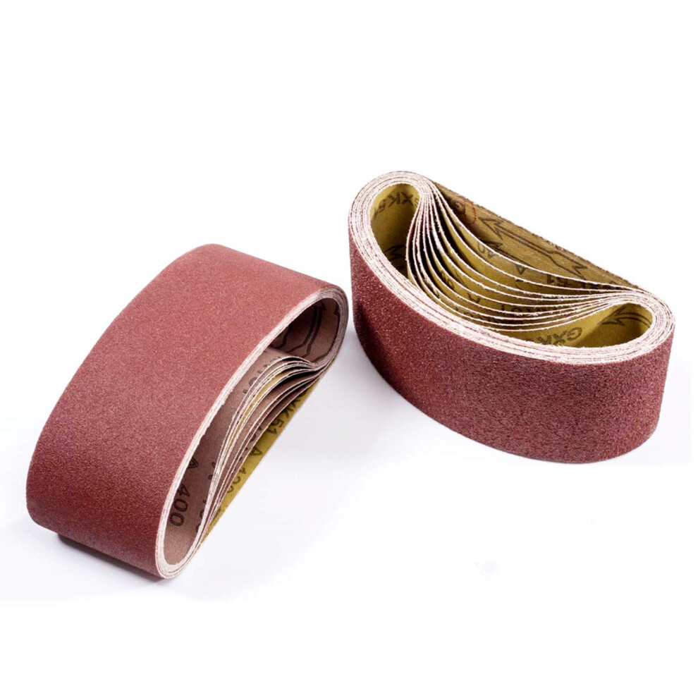 3X24 Inch Sanding Belts Set, Assorted Grit Aluminum Oxide Sandpaper For Belt Sander, 18 Pack 9199774734080