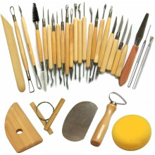 Crafting Companion: Keramiekbenodigdheden en beeldhouwgereedschap, complete set voor modelleren, vormen en snijden, inclusief hoogwaardig metaal en