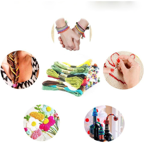 Rainbow Color Embroidery Floss, Smooth Durable for Cross Stitch Thread, Flexible, Polyester Base, Color Coded, Ideal for DIY Projects 2