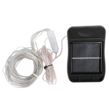 Stralende solar lichtslinger, multifunctionele decoratieve solarverlichting voor terras, strandparasols en kampeertenten, betoverende