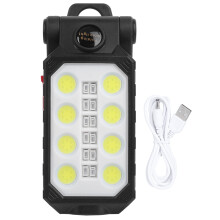 Genopladelig LED-arbejdslampe med magnet, lys, bærbar, foldbar lampe til bilreparation, camping, mekaniker, bilindustrien, byggeri, udendørs brug