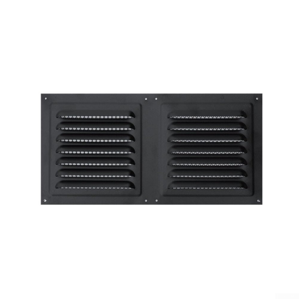 12X6 Stainless Steel Wall Vent Cover With Rainproof Louver And Mesh For Hvac Exhaust 9187378968666